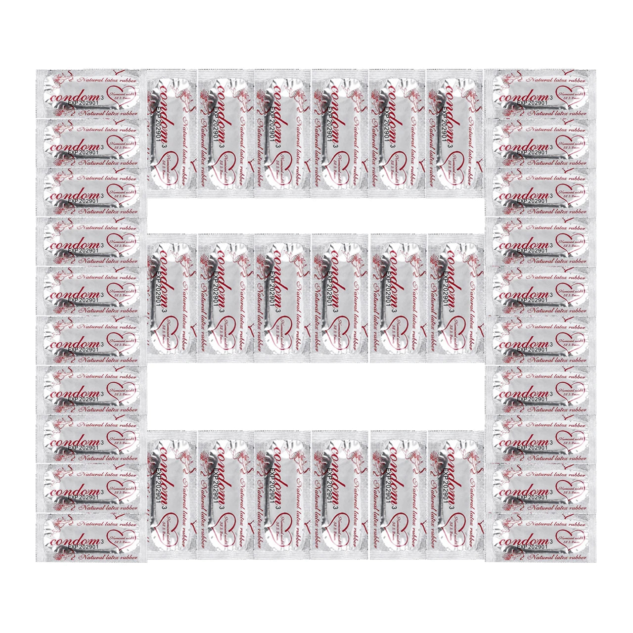 Condoms 50Pcs/Lots   for Men Smooth Penis Sleeve Thin Condom Adult Sex Products Safe Contraception Sex Toys