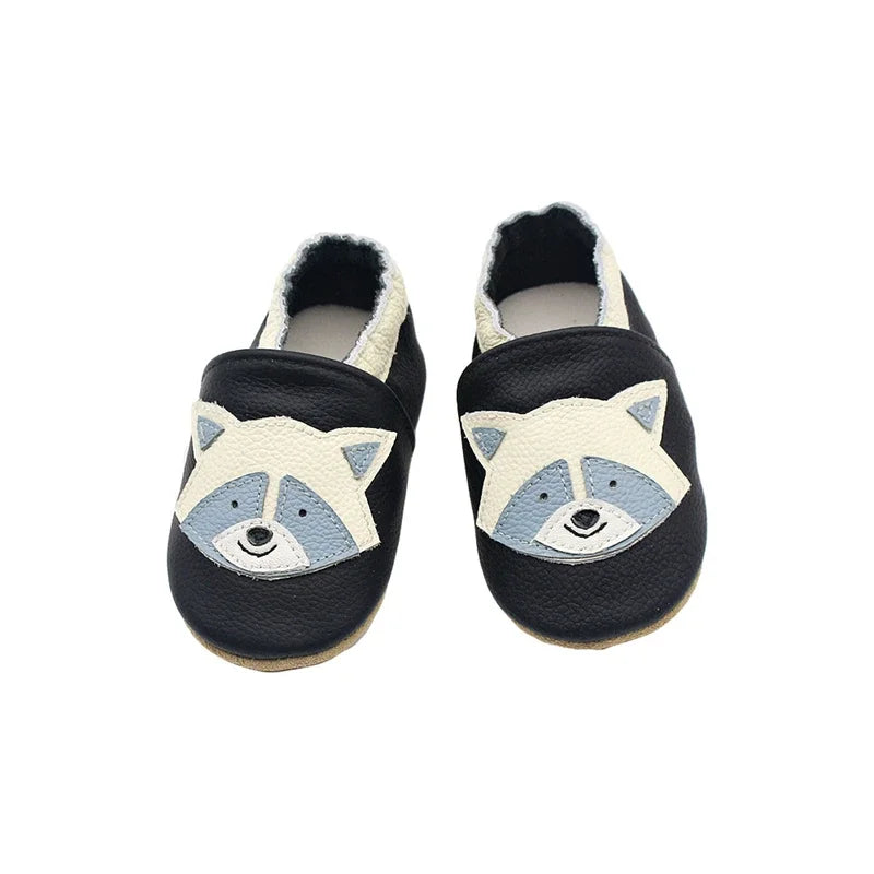 Autumn Baby Shoes Toddle Boys Girls Skid-Proof Shoe Soft Sheepskin Sneakers Fashion Animal Picture First Walker Moccasins 0-24M