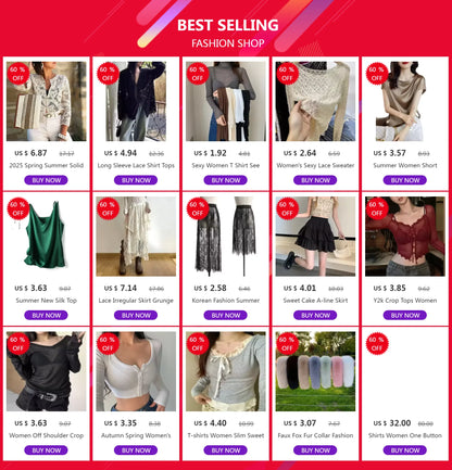 2025 Mesh Vintage Harajuku Long Sleeve Women Sweater Korean Spring Summer Knitwear Soft Thin Tops Chic Solid Femme Sweater