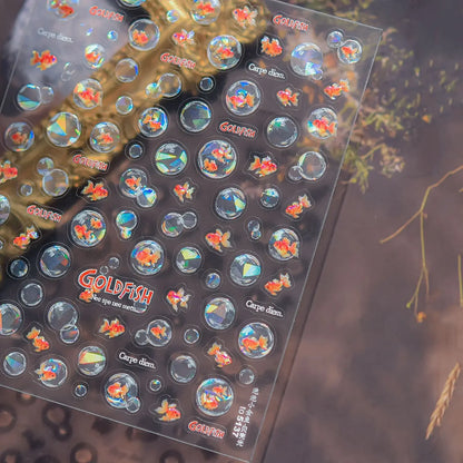 Cute Animal Face 5D Nail Art Stickers Cartoon Cat Bunny Dog Mouse Kawaii Expressions Simple Self Adhesive Manicure Decal DIY