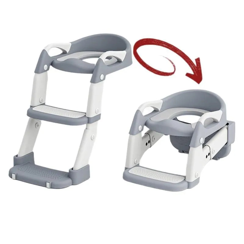 Kids Toilet Step Stool Potty Training Seat with Ladder Boys Girls Baby Toilet Seat Adjustable Step-on Stool for Adult Toilet