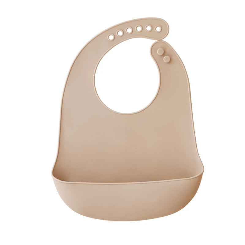 1PC Portable Baby Silicone Bib Ultra-thin Silicone Drool Bag Waterproof And Easy To Clean A Bib For Feeding Children And Infants