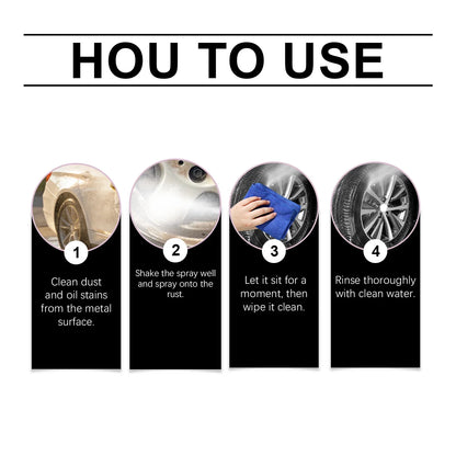 Lubricant Rust Remover Spray Rust Converter Anti Rust Iron Remover Rim Cleaner Dissolve Rust-Protect Wheel Rim Auto Supplies