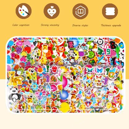 12/24pcs 3D Cartoon Bubble Stickers More Than 100+ Styles Random DIY Decoration Graffiti Stickers for Diary Luggage Laptop