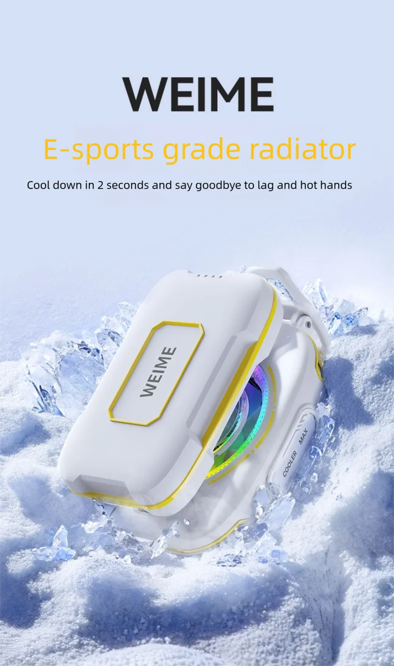Magnetic Phone Semiconductor Cooler with Rechargeable Battery - 3000mAh Portable Phone Cooler for Gaming & Live Streaming, Clip-