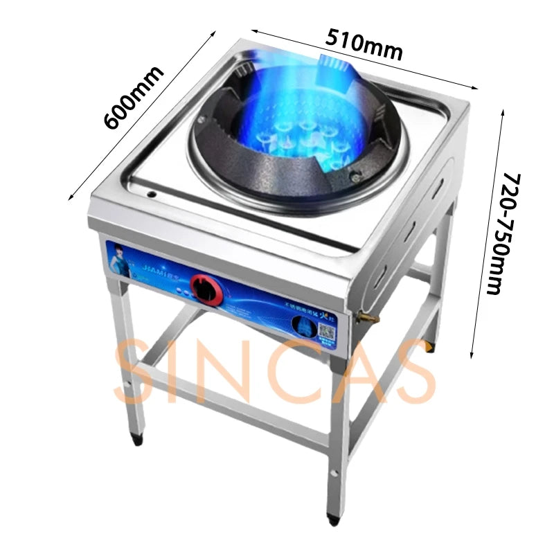 Fierce Fire Stove Commercial Liquefied Gas Stove,Single-Burner Energy-Saving Stir-Fry Stove Restaurant With Flameout Protection