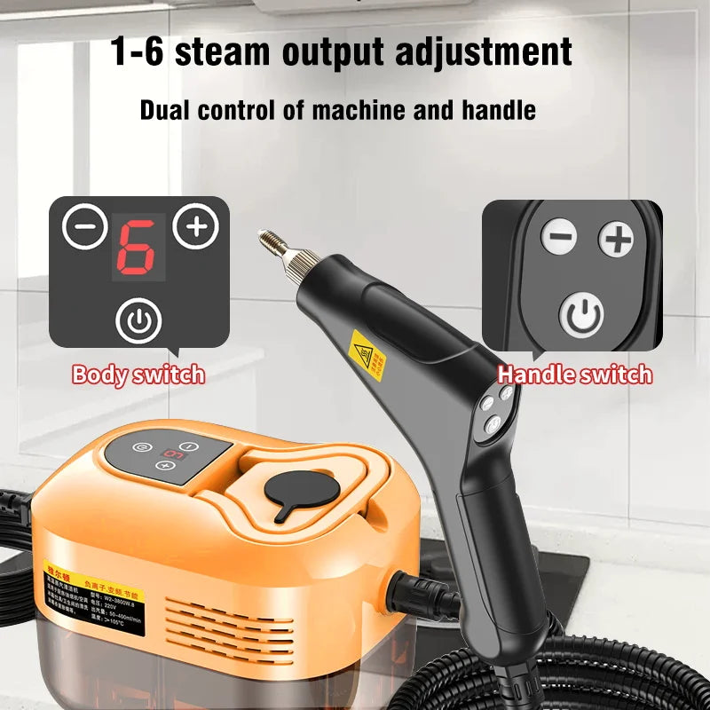 2500W High Pressure High Temperature Household Steam Cleaner For Air Conditioner Kitchen Car Furniture Handheld Steam Cleaner