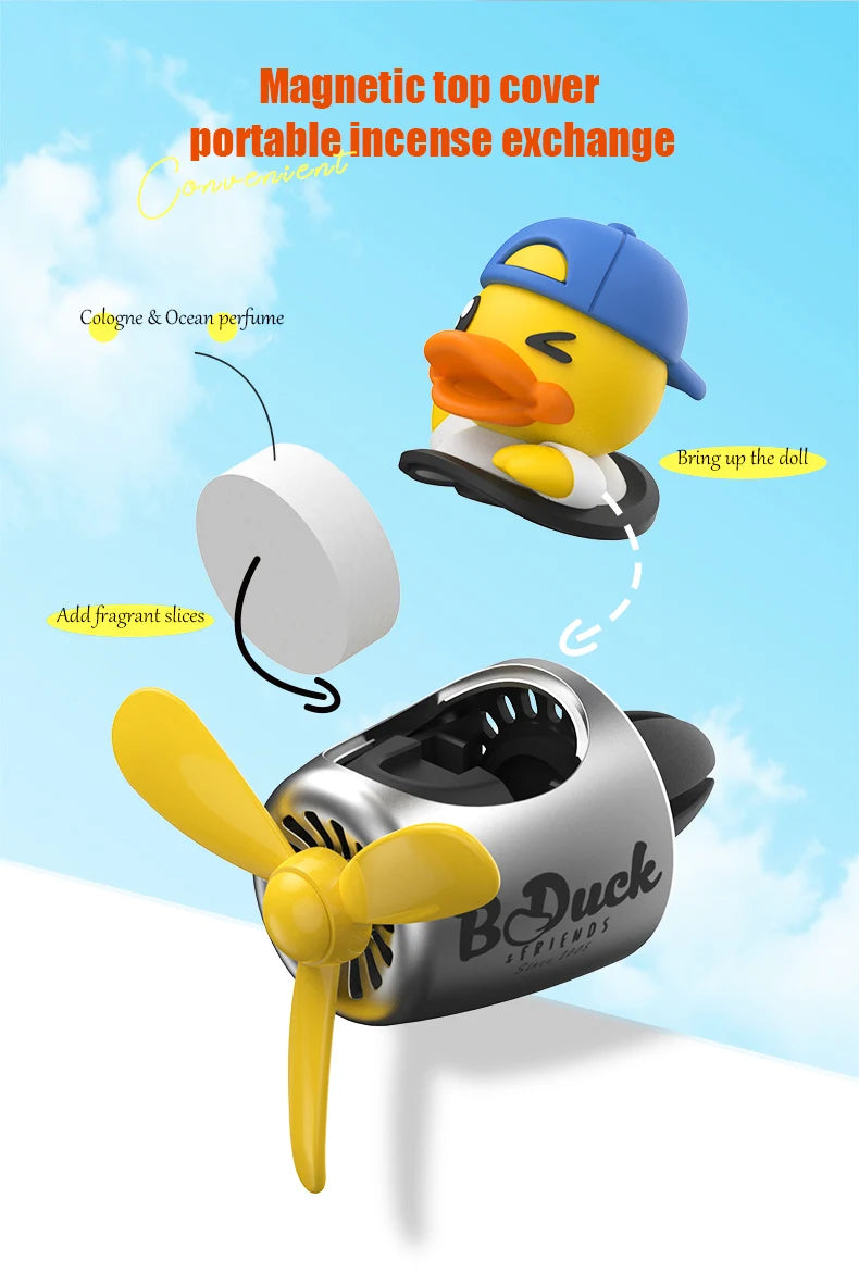 Duck pilot car air freshener scent airplane vent clip perfume diffuser fragrance dispenser accsesories interior decoration aroma