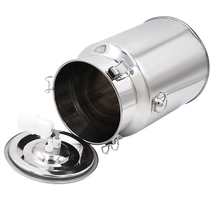 5/10L Stainless Steel Cow Milk Bucket Farm Cows Goats Vacuum Pump Bucket Pasture Cow Sheep Electric Milking Machine Accessories