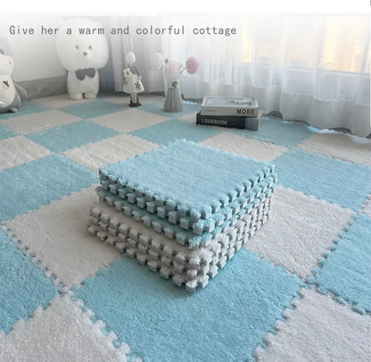 4-20 PCS Baby Plush Activity Play Mat EVA Foam Soft Play Mat BPA Free Reusable Washable Non-slip Waterproof Puzzle Stitching Mat
