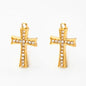 5PCS Zircon Cross Stainless Steel Charms Pendant High Quality Accessories DIY Necklace Bracelet Earring Jewelry Making Materials
