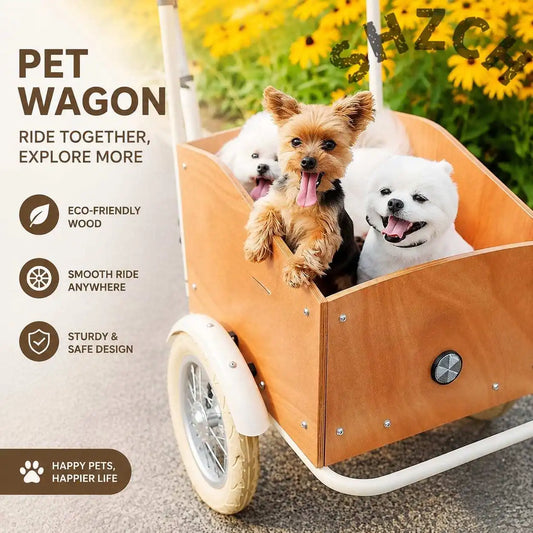 Lightweight Foldable Pet Stroller for Dogs and Cats – Universal Travel Cart Compatible with Bikes, Ideal for Outdoor Walks