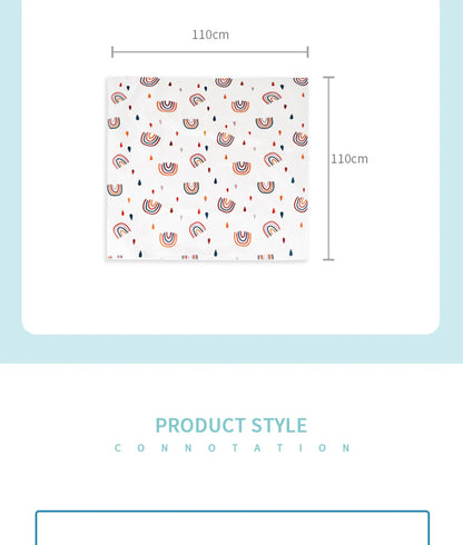 Happy Flute Baby Play Mat, Baby Crawling Mat Portable Waterproof , Anti-Slip Folding Mat Playmat For Baby Indoor Or Outdoor Use