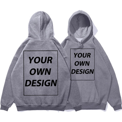 Customized DIY Print Men Woman Autumn Winter Hoodies Casual Classic Pullovers Simple Comfy Streetwear Soft Warm Sports Clothing