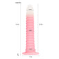 Adult Erotic Sex Toys Gradient Pink Anal Plug Dildo Massager With Threaded Design Strong Suction Cup Extra Long Anal Butt Plug