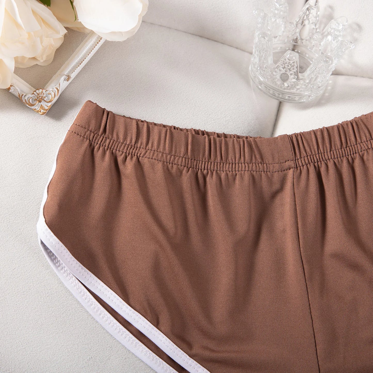 Sexy Running Elastic Sport Shorts Men's Summer Shorts Hot Pants Bar Nine Points Slim Fit Cotton Milk Silk Men's Fashion
