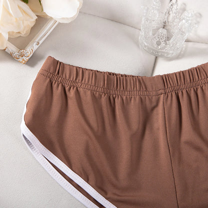 Sexy Running Elastic Sport Shorts Men's Summer Shorts Hot Pants Bar Nine Points Slim Fit Cotton Milk Silk Men's Fashion