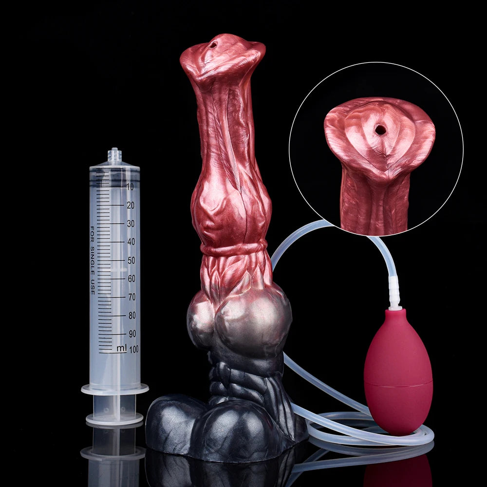 NNSX Horse Squirting Anal Plug Dildo Ejaculation Penis with Strong Sucker G-spot Stimulation Silicone Erotic Sex Toys For Woman
