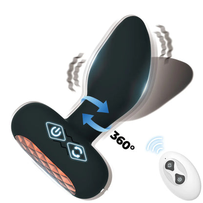 Anal Plug Adult Sex Toys with 10 Vibration & 6 Rotating Remote Control Vibrating Anal Butt Plug 360° Wiggles Prostate Massager