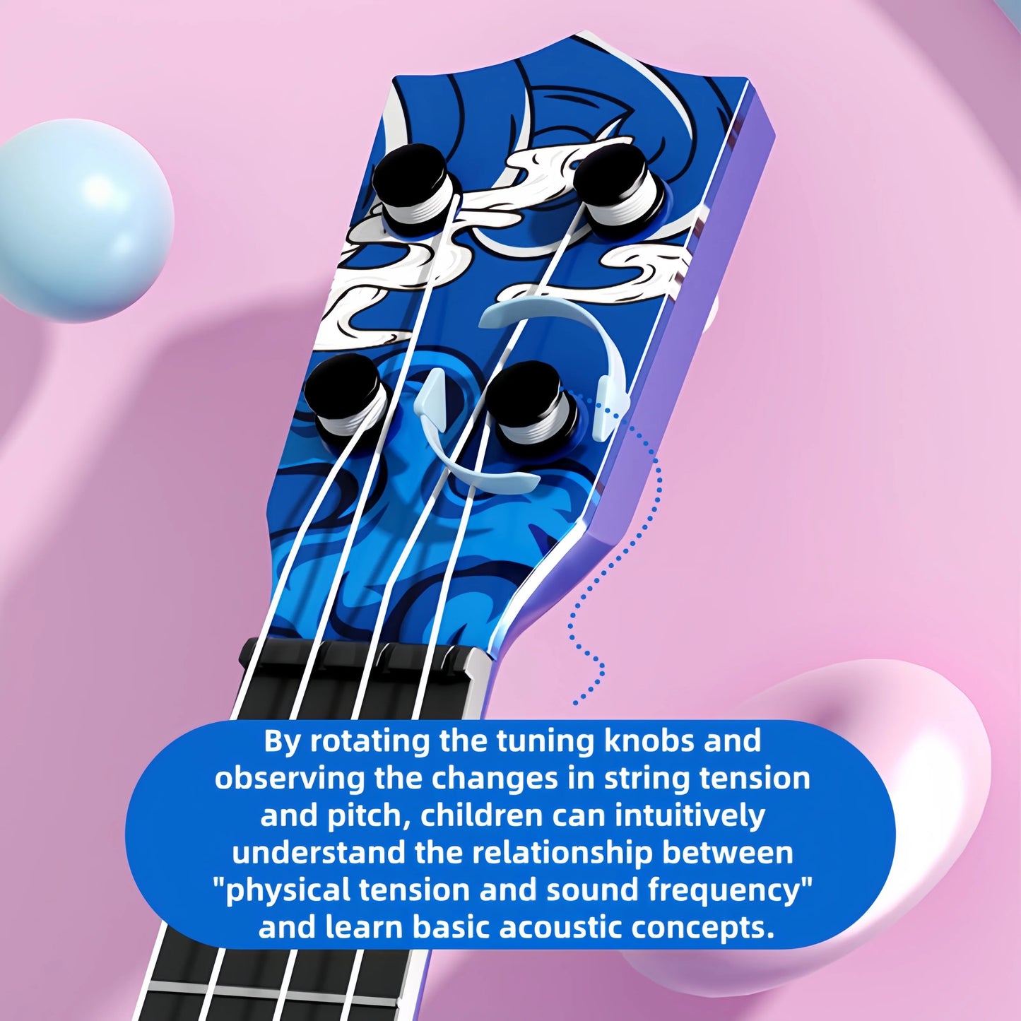 Newly Launched Strumming Ukulele, Beginner-Friendly Toy Guitar Instrument for Kids, New Year's Gift for Children