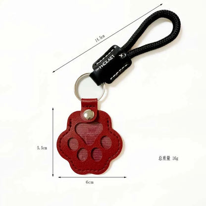 S9 Dual Pack Pet Hair Storage Keychains, Cute Paw Shape Leather Keyring, Furry Friend Memory Fur Keepsake for Pet Owners