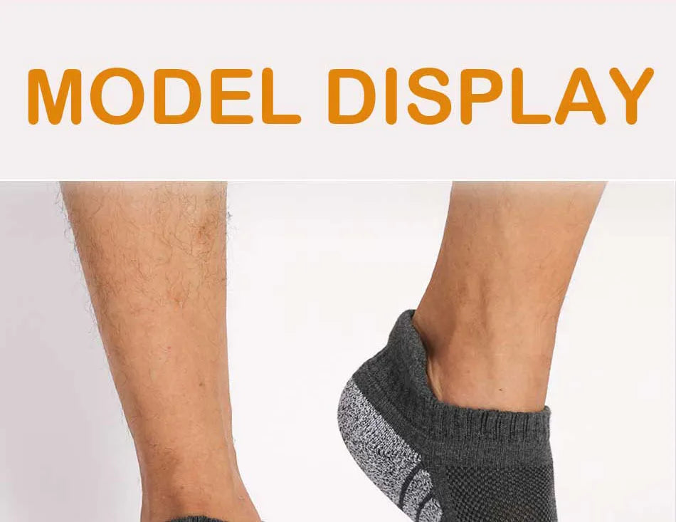 3 Pairs Thickened Towel Bottom Running Mesh Boat Non-Slip Breathable Sports Low Cut Men's Women's Socks