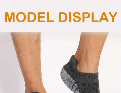 3 Pairs Thickened Towel Bottom Running Mesh Boat Non-Slip Breathable Sports Low Cut Men's Women's Socks