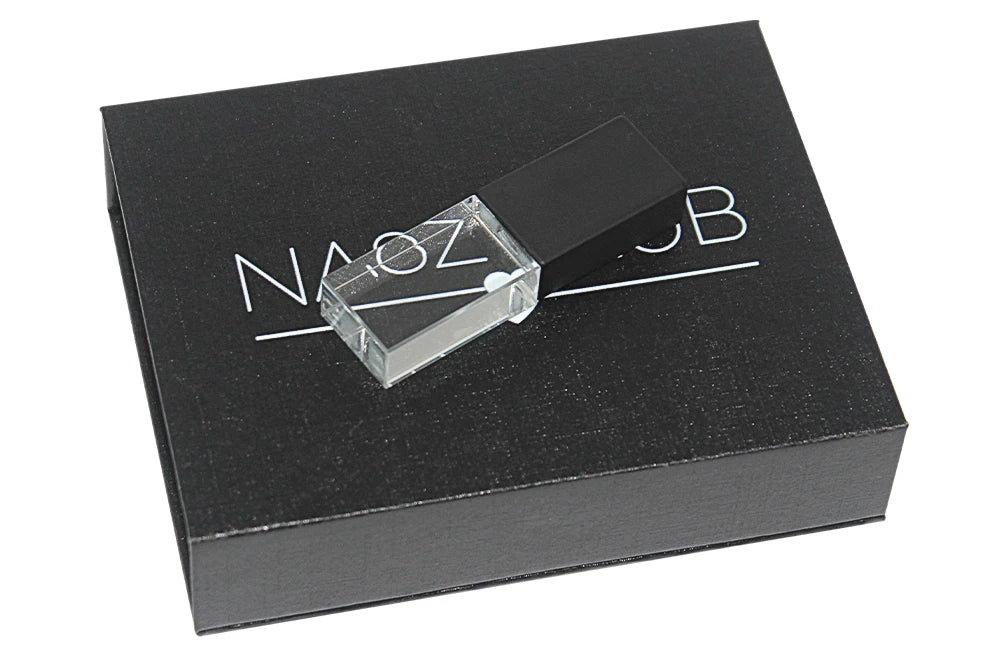 JASTER Crystal Wedding Gifts USB Flash Drives 128GB 3D Laser Engraving Custom Logo Pen Drive 64GB Photography Gift Memory Stick
