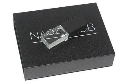 JASTER Crystal Wedding Gifts USB Flash Drives 128GB 3D Laser Engraving Custom Logo Pen Drive 64GB Photography Gift Memory Stick