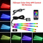 Neon 48 72 LED Car Interior Ambient Foot Light with USB Wireless Remote Music App Control Auto RGB Atmosphere Decorative Lamps