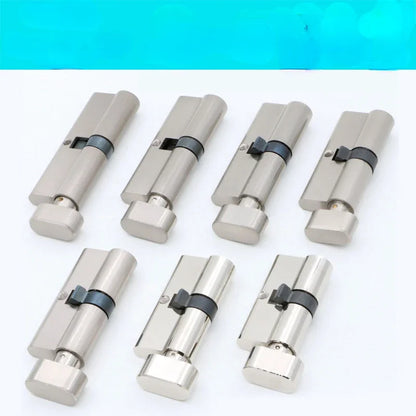 Door Cylinder 55 60 65 70 75 80 85 90mm Security Copper Lock Cylinder Interior Bedroom Living Handle Brass Key Locking 5 Keys