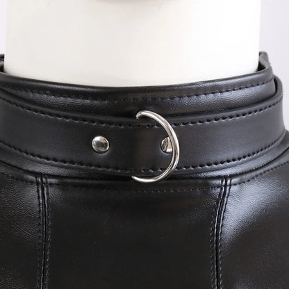 PU Leather Straitjacket BDSM Bondage Body Harness Adult Game Straight Jacket Halloween Armbinder Sex Toys For Women Men