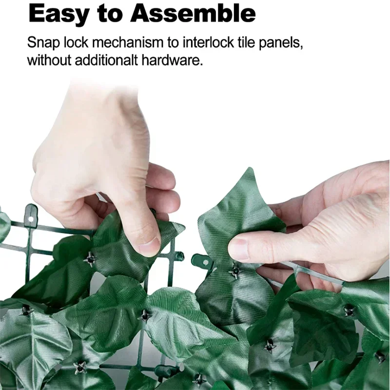 100X300cm Artificial Ivy Fence Plant Grass Wall Panel Faux Green Leaf Hedge Privacy  Screen Outdoor Home Garden Balcony Decor