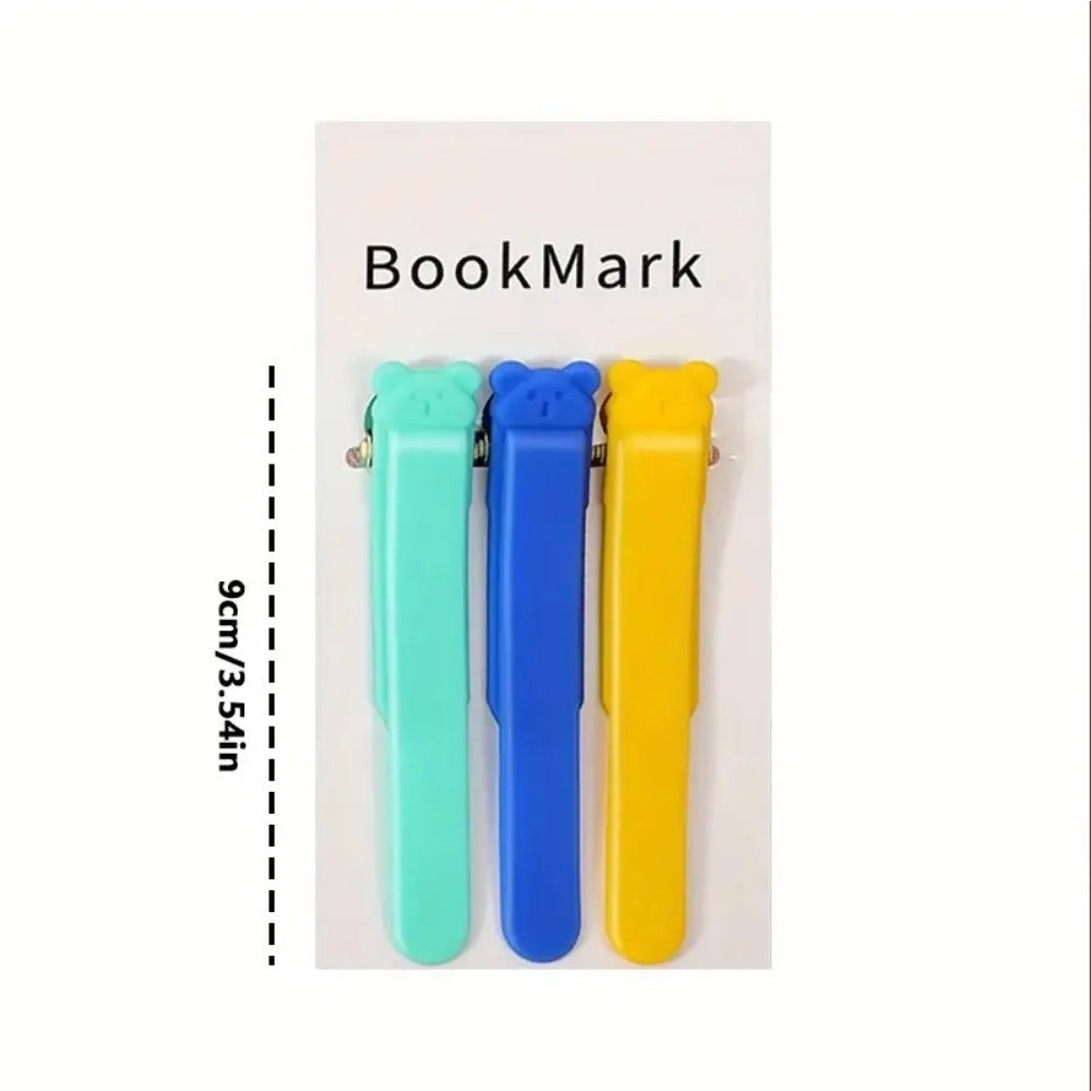 3pcs silicone bookmarks, automatic page turning  memory bookmark record, book cover and multi-function reading clip