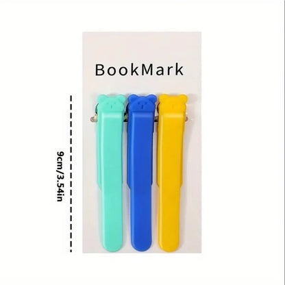 3pcs silicone bookmarks, automatic page turning  memory bookmark record, book cover and multi-function reading clip