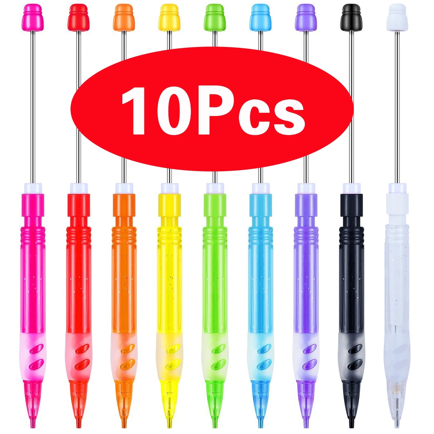 10-100Pcs Beaded Pencil HB Writing Beaded Pencil DIY Beadable Pencils Bead Pencil