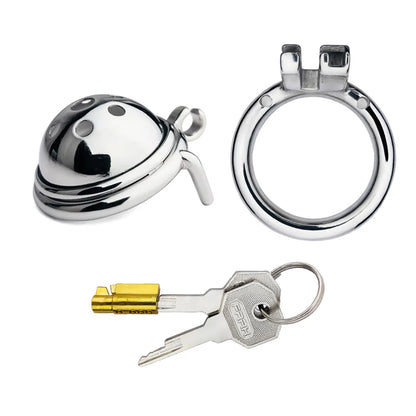FRKO Men Chastity Cage With Invisible Lock Device Cock Rings Metal Urethral Catheter Dilator Penis Plug Urethra Catheter BDSM 18
