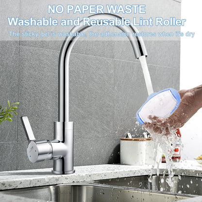 Washable Reusable Lint Roller Portable Sticky Lint Rollers Ball Strong Adhesive for Pet Hair Dust Removal Clothes Furniture Trav