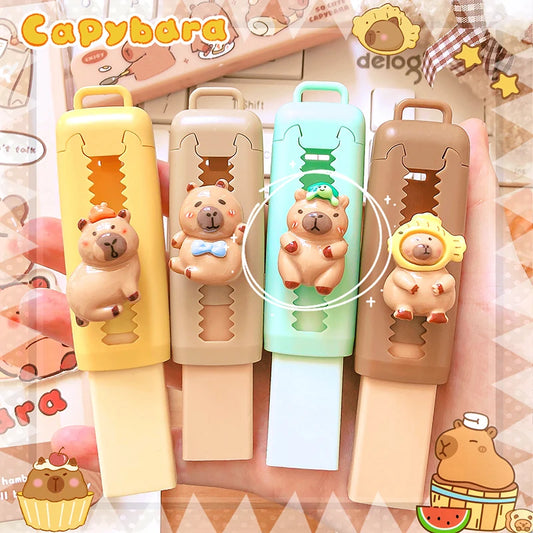 Kawaii Stationery Aesthetic stationery Office supplies school items Gift for kids Eraser  Cute Capybara  Eraser funny Rubber