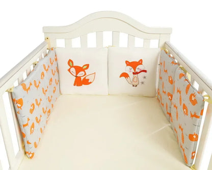 6Pcs/Set Baby Bed Protector Crib Bumper Pads Baby Bed Bumper Kids Safety Bed Around Cotton Blend Crib Anti-collision Anti-fall