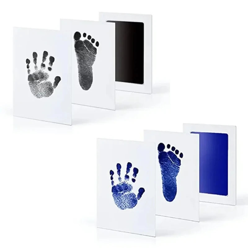 Newborn Baby DIY Hand And Footprint Kit Ink Pads Photo Frame Handprint Toddlers Souvenir Accessories Safe Clean Baby Shower Gift