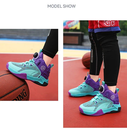 Children Basketball Sneakers Boys Shoes Kids Skater Casual Sneaker Non-Slip Sports Shoes for Boy Basket Training Child Tennis