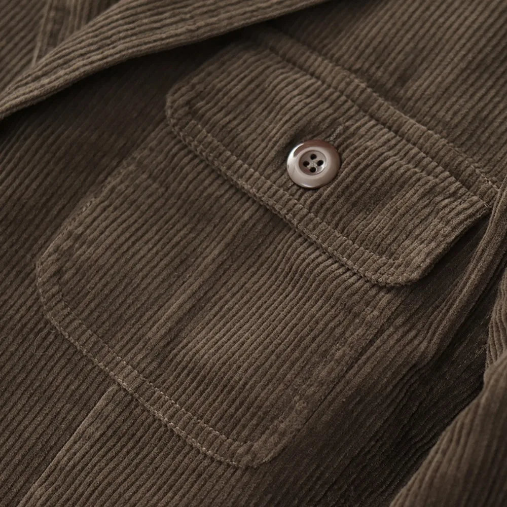 Heavyweight corduroy casual blazer for men American retro Ame Kaji loose jacket