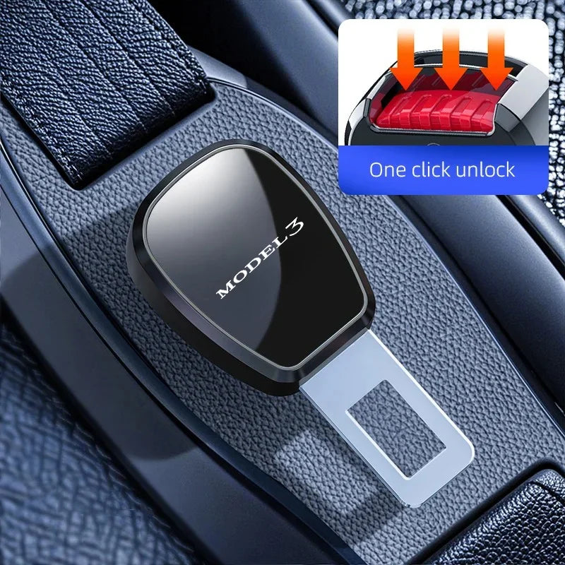 Car Seat Belt Buckle Plug Auto Safety Strap Extension Accessories interior For Tesla model Y 3 S X modelY  model3  modelS