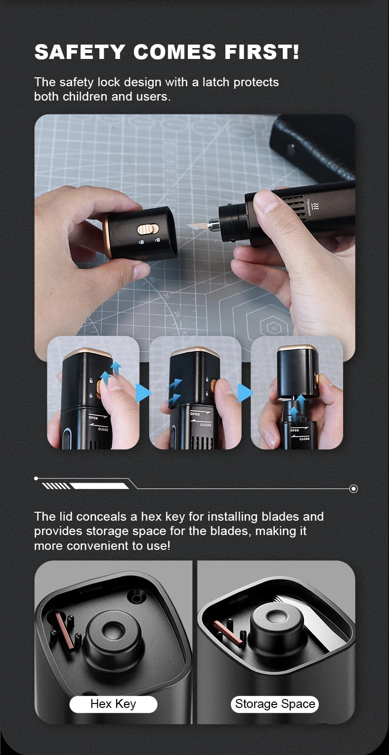 JAKEMY Ultrasonic Cutting Knife Ideal for DIY 3D Printing Cutting High-Speed Carving & Polishing