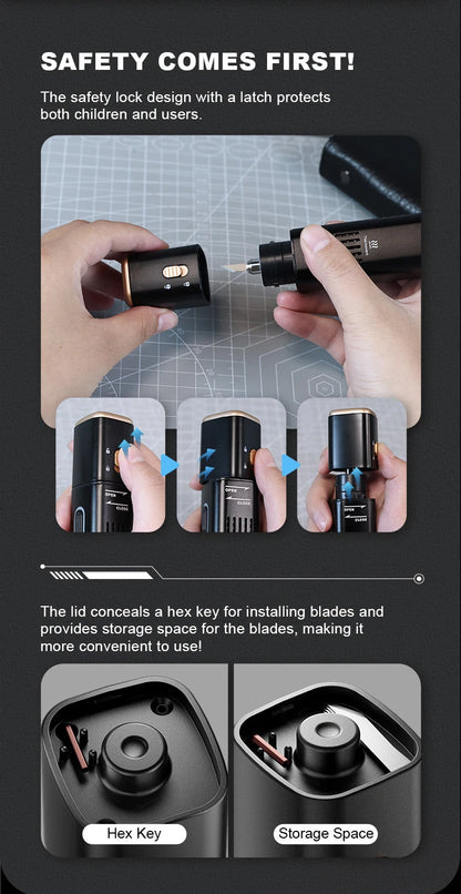JAKEMY Ultrasonic Cutting Knife Ideal for DIY 3D Printing Cutting High-Speed Carving & Polishing