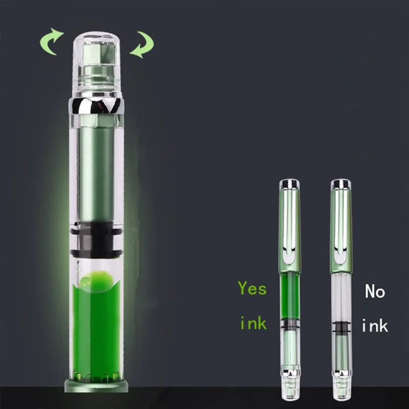 High quality 662 Transparent colour big capacity Fountain Pen Student school office stationery Supplies ink pens