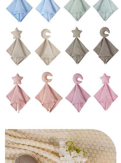 Baby Cotton Muslin Comfortable Blanket Cute Cat Doll For Infant Kids Sleep Appease Towel Children