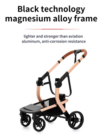 Baby pram Lightweight stroller Baby carriage PU 3in1 stroller Baby stroller 3-in-1 Baby carriage strollers for baby light carts