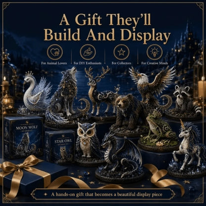3D Design Animal Guardian Beading Kit Animal Shape Material Package Animal Bead Set with Colorful Beads Handmade Bead Craft Set